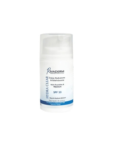 Rivaderm Hydra Clear - Creme Hydratante Spf 30 50ml