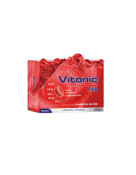 Vital Vitonic Fer 30 gélules | Énergie et vitalité