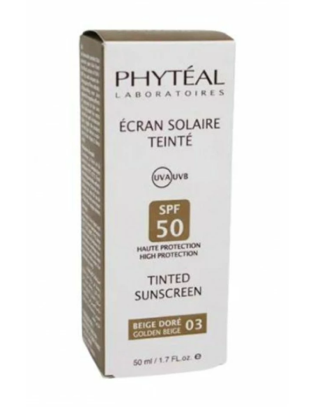 Phytéal Écran Teinté Beige Dorée 03 SPF50 50ml | Peaux mates
