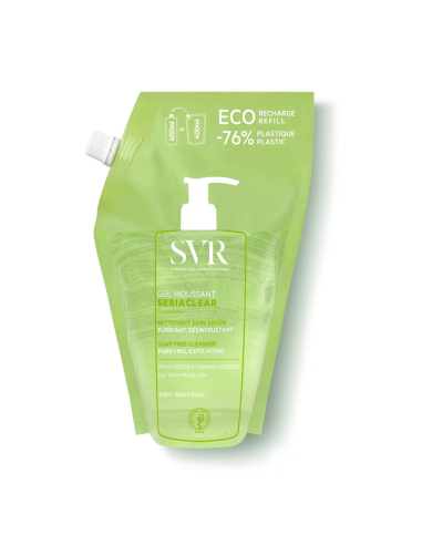 SVR Sebiaclear Gel Moussant Recharge 400ml | Peaux grasses