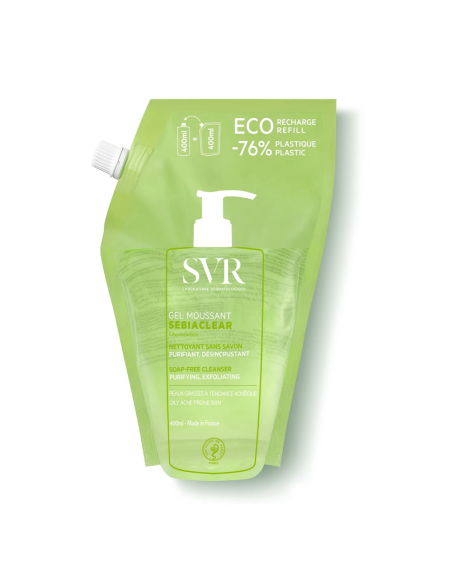 SVR Sebiaclear Gel Moussant Recharge 400ml | Peaux grasses