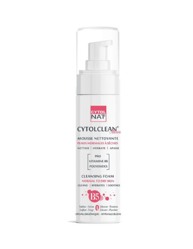 CytolNat CytolClean Mousse nettoyante peaux normales à sèches — 150 ml