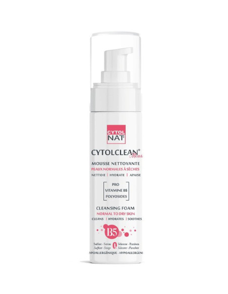 CytolNat CytolClean Mousse nettoyante peaux normales à sèches — 150 ml