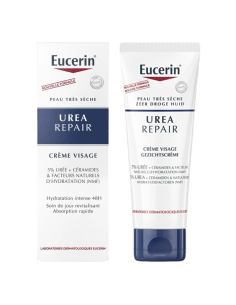 Eucerin UreaRepair crème visage 5 % urée peau sèche 50 ml | Cosmetique.tn