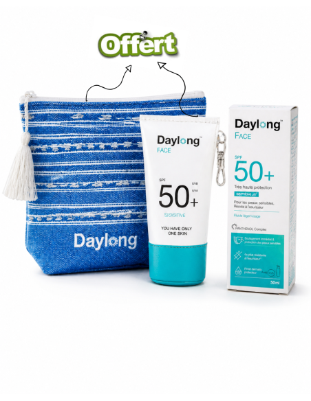 Pack Daylong Face SPF50+ 50ml + 2 Trousses Offertes