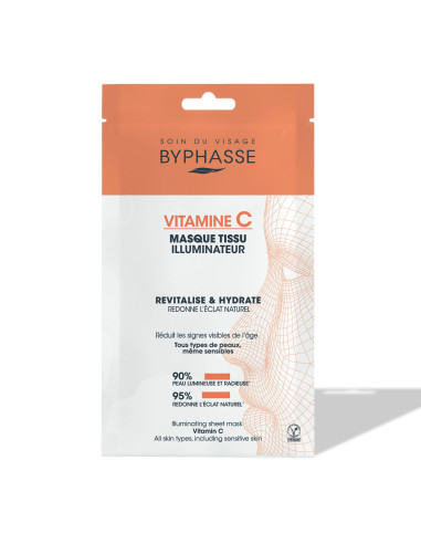 Byphasse Masque Tissu Vitamine C 18ml | Éclat & Hydratation
