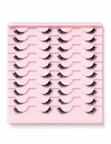Faux Cils Demi Regard Naturel – Boîte Rose | Cosmetique.tn