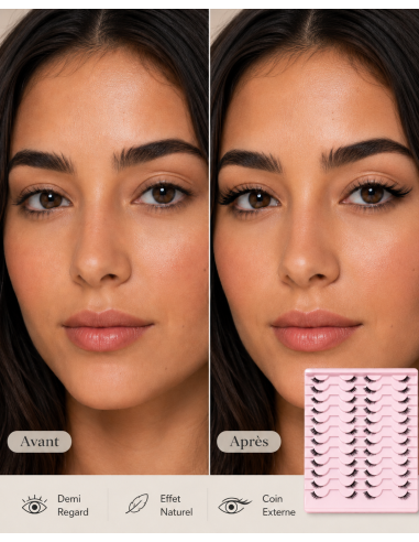 Faux Cils Demi Regard Naturel – Boîte Rose | Cosmetique.tn