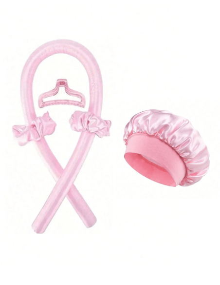 Kit Boucles Sans Chaleur Rose Complet | Cosmetique.tn