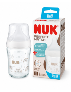 Nuk -Biberon en verre  Perfect Match  Blanc -120 ml