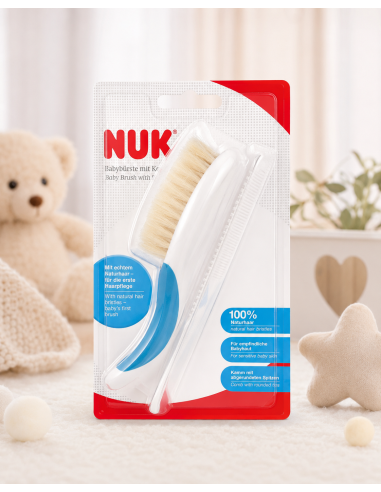 Brosse et peigne  bleu- nuk | cosmetique.tn