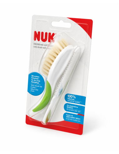 Brosse et peigne vert- nuk | cosmetique.tn