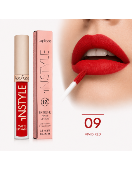 Topface Extreme Matte Lip Paint PT206.009K | couleur mate intense