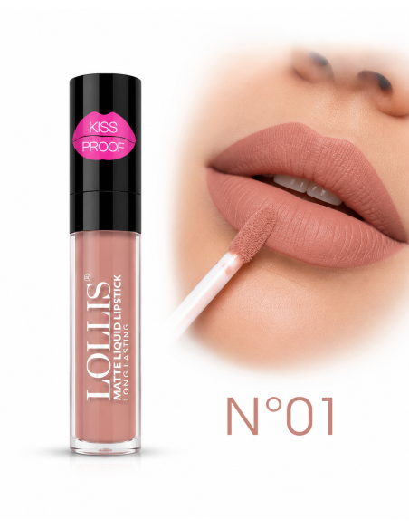 Matte liquid lipstick lp-200-01 6ml -lollis | cosmetique.tn
