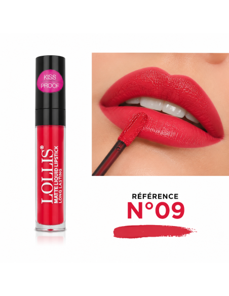 Matte liquid lipstick lp-200-09 6ml -lollis | cosmetique.tn