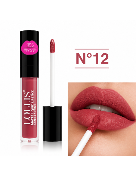 Matte liquid lipstick lp-200-12 6ml -lollis | cosmetique.tn