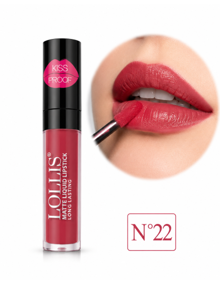 Matte liquid lipstick lp-200-22 6ml -lollis | cosmetique.tn