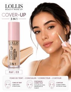 Lollis Cover Up 3 In 1 Concealer Contour Foundation 03