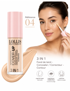 Lollis Cover Up 3 In 1 Concealer Contour Foundation 04