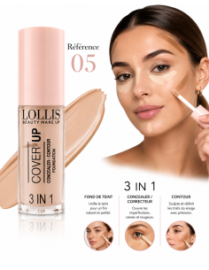 Lollis Cover Up 3 In 1 Concealer Contour Foundation 05