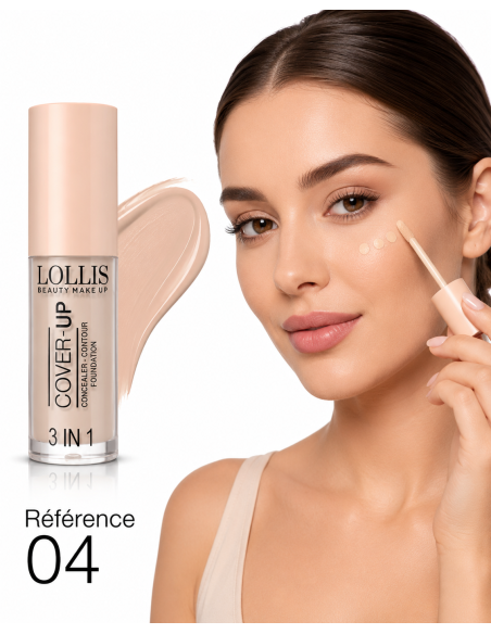 Lollis Cover Up 3 In 1 Concealer Contour Foundation 04