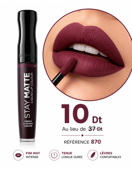 Stay matte n°870 - rimmel london | cosmetique.tn