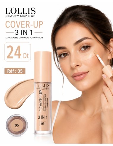 Lollis Cover Up 3 In 1 Concealer Contour Foundation 05