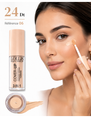 Lollis Cover Up 3 In 1 Concealer Contour Foundation 06