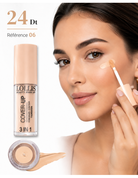Lollis Cover Up 3 In 1 Concealer Contour Foundation 06