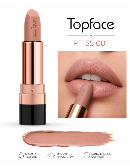 Topface Instyle Matte Lipstick PT155.001K | rouge à lèvres mat net