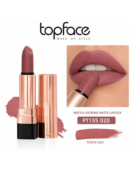 Topface Instyle Matte Lipstick PT155.020K | rouge à lèvres mat net