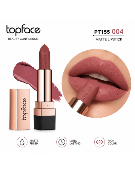 Topface Instyle Matte Lipstick Caramel Latte | rouge à lèvres mat net