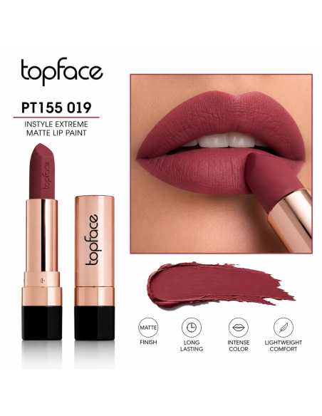 Topface Instyle Matte Lipstick PT155.019K | rouge à lèvres mat net