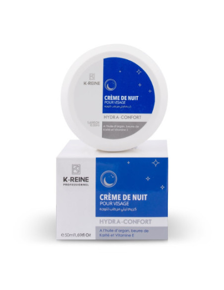 K-Reine Crème de nuit Hydra-Confort argan et karité 50 ml