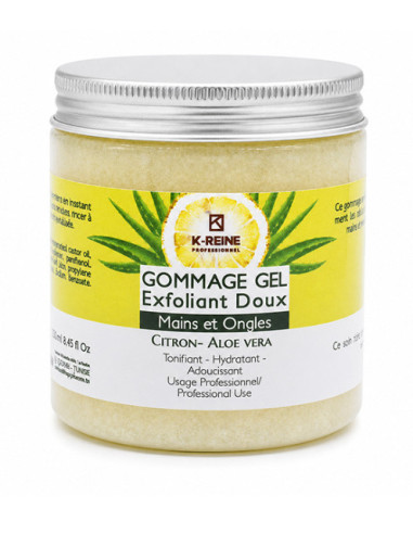 K-Reine Gommage gel mains citron et aloe vera — 250 ml