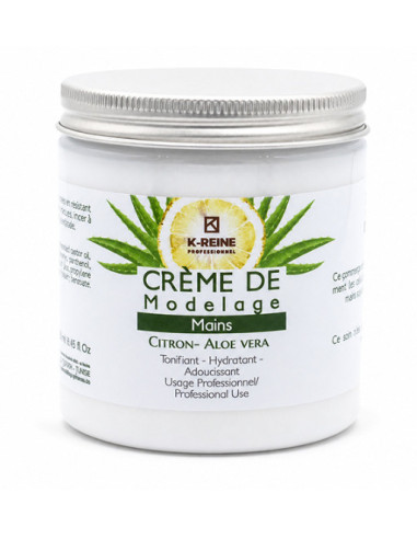 K-Reine Crème de modelage mains citron et aloe vera — 250 ml