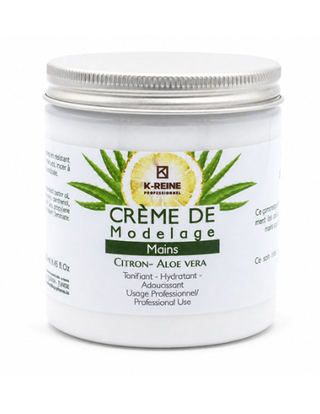 K-Reine Crème de modelage mains citron et aloe vera — 250 ml