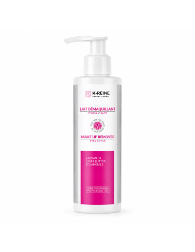 K-Reine Lait démaquillant yeux et visage argan, karité et camomille 500 ml
