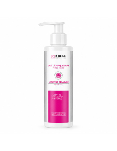 K-Reine Lait démaquillant yeux et visage argan, karité et camomille 500 ml