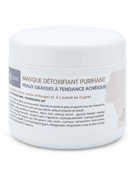K-Reine Masque purifiant visage peaux grasses aux argiles 450 ml