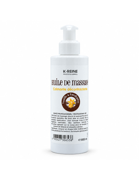 K-Reine Huile de massage Eucalyptus Vanille — 1000 ml