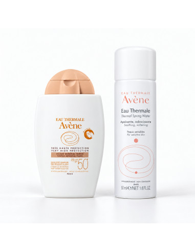 Avène Fluide minéral teinté SPF50+ 40 ml + Eau Thermale 50 ml offerte