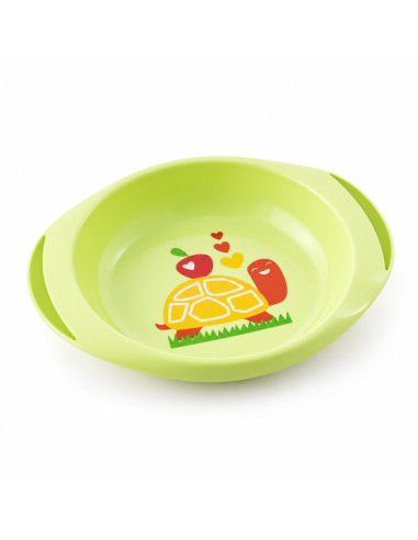 Ensemble assiettes bébé plate et creuse décorées