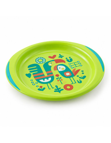 Ensemble assiettes bébé plate et creuse décorées