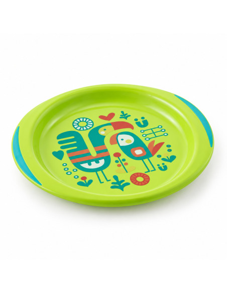 Ensemble assiettes bébé plate et creuse décorées