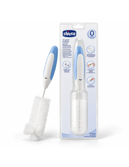 Chicco set de goupillons 3 en 1 — biberon, tétine et pince