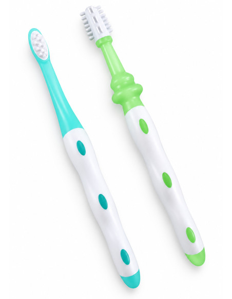 Lot de 2 brosses à dents d'entraînement - Baby-Nova