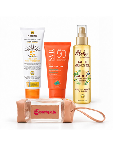 Pack SVR Blur SPF50+, K-Reine et Aloha Classique + trousse transparente