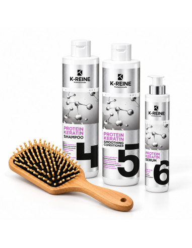 Coffret entretien Protéine Kératine K-Reine avec brosse