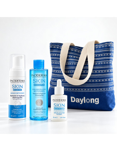 InoDerma Skin Booster Pack Sérum 30 ml, Mousse 150 ml et Eau Micellaire 200 ml